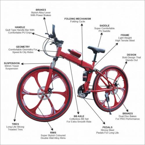 Folding Bike 21 Inch Mountain Bike Frame For What Height Foldable